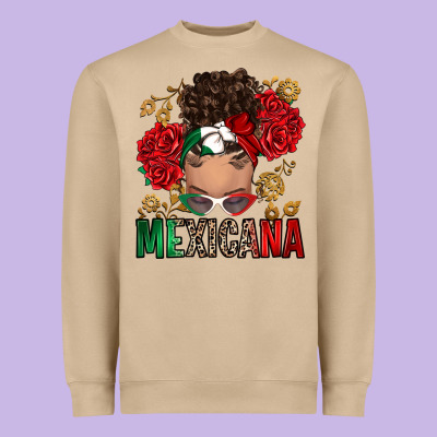 Heavyweight Sweatshirt Mexicana Latina messy bun