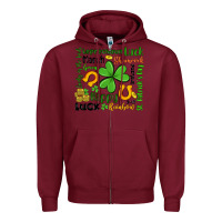 Burgundy st patrick s day Zipper Hoodie - Artiststas