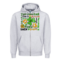 Heather Grey st patrick s day Zipper Hoodie - Artiststas