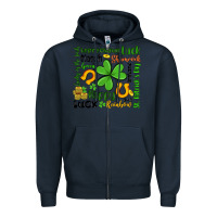 Navy st patrick s day Zipper Hoodie - Artiststas