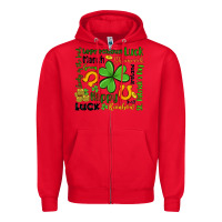 Red st patrick s day Zipper Hoodie - Artiststas