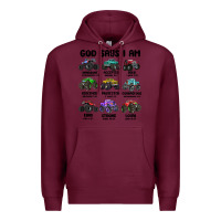 Burgundy god says i am Premium Hoodie - MaliasSmallBusiness
