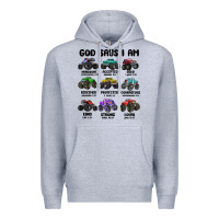 Heather Grey god says i am Premium Hoodie - MaliasSmallBusiness