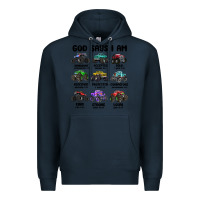 Navy god says i am Premium Hoodie - MaliasSmallBusiness