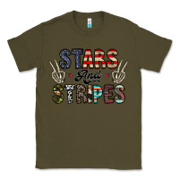 Army Green stars and stripes Classic Tee - CowhideDigitalArt