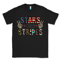 Black stars and stripes Classic Tee - CowhideDigitalArt
