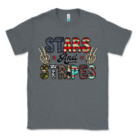 Charcoal Heather stars and stripes Classic Tee - CowhideDigitalArt
