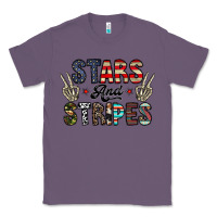 Lavender stars and stripes Classic Tee - CowhideDigitalArt