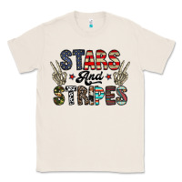 Natural stars and stripes Classic Tee - CowhideDigitalArt