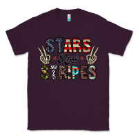 Plum stars and stripes Classic Tee - CowhideDigitalArt