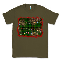 Army Green christmas green plaid background Classic Tee - BarkalooDesign