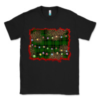 Black christmas green plaid background Classic Tee - BarkalooDesign