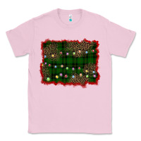 Bubblegum Pink christmas green plaid background Classic Tee - BarkalooDesign