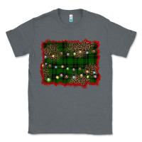 Charcoal Heather christmas green plaid background Classic Tee - BarkalooDesign