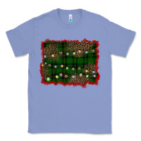 Colony Blue christmas green plaid background Classic Tee - BarkalooDesign