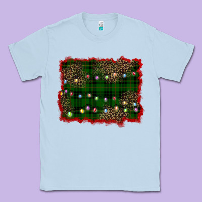 Christmas Green Plaid Background Classic Tee Designed By Barkaloodesign