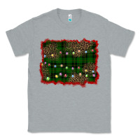 Heather Grey christmas green plaid background Classic Tee - BarkalooDesign