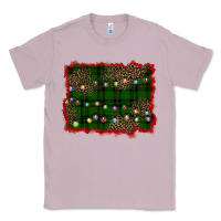 Lilac christmas green plaid background Classic Tee - BarkalooDesign