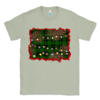 Matcha christmas green plaid background Classic Tee - BarkalooDesign