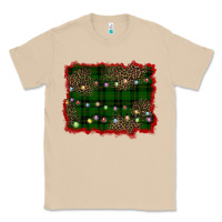 Mushroom christmas green plaid background Classic Tee - BarkalooDesign
