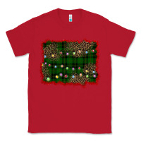 Red christmas green plaid background Classic Tee - BarkalooDesign
