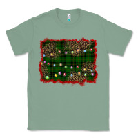 Sage christmas green plaid background Classic Tee - BarkalooDesign