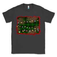 Smoke christmas green plaid background Classic Tee - BarkalooDesign