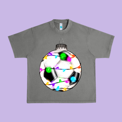 Christmas Soccer Urban Heavy Tee Designed By Ranaportraitstore