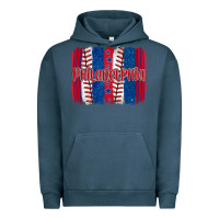Pigment Midnight Navy philadelphia baseball team spirit brushstrokes Urban Hoodie - Artiststas