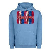 Pigment Pebble Blue philadelphia baseball team spirit brushstrokes Urban Hoodie - Artiststas