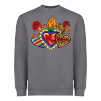 Storm Sacred heart with leopard and serape heart Heavyweight Sweatshirt - RanaPortraitStore