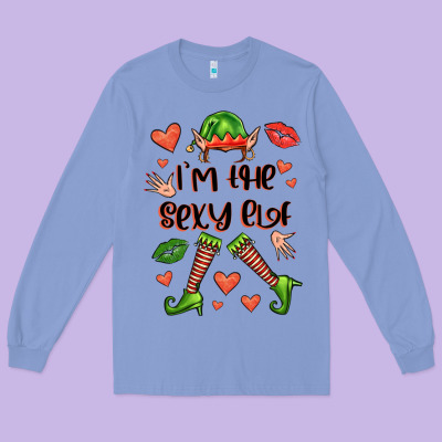 Im The Sexy Elf Long Sleeve Tee Designed By Fadigitalartstudio