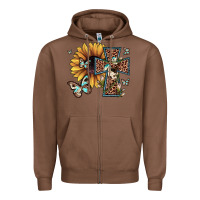 Chestnut leopard cross sunflower butterfly Zipper Hoodie - JahusDesignShop
