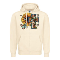 Sandshell leopard cross sunflower butterfly Zipper Hoodie - JahusDesignShop