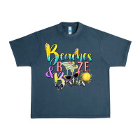 Midnight Navy beaches booze and besties tbw Urban Heavy Tee - texasbilliewilder