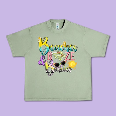 Beaches Booze And Besties Tbw Urban Heavy Tee Designed By Texasbilliewilder