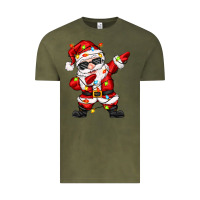 Dabbing Santa With Christmas Lights Vintage Tee | Teevron