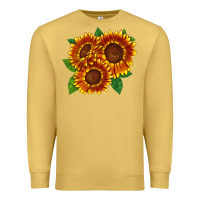 Antique Gold tiger eyes sunflower Premium Sweatshirt - LillyAllenDesigns