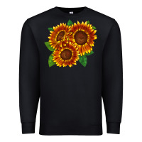 Black tiger eyes sunflower Premium Sweatshirt - LillyAllenDesigns