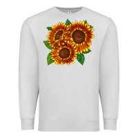Dove Grey tiger eyes sunflower Premium Sweatshirt - LillyAllenDesigns
