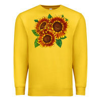 Lemon tiger eyes sunflower Premium Sweatshirt - LillyAllenDesigns