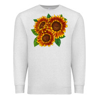 Oatmeal Heather tiger eyes sunflower Premium Sweatshirt - LillyAllenDesigns