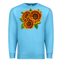 Ocean Blue tiger eyes sunflower Premium Sweatshirt - LillyAllenDesigns
