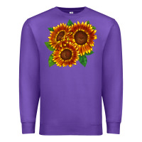 Purple tiger eyes sunflower Premium Sweatshirt - LillyAllenDesigns