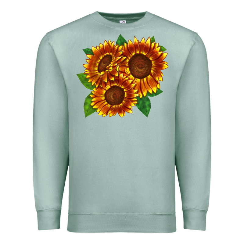 Tiger Eyes Sunflower Premium Sweatshirt by LillyAllenDesigns | Teevron