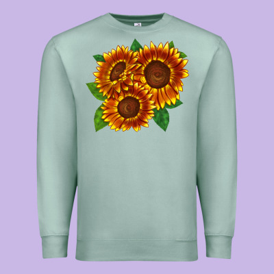 Tiger Eyes Sunflower Premium Sweatshirt Designed By Lillyallendesigns