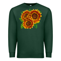 Sports Green tiger eyes sunflower Premium Sweatshirt - LillyAllenDesigns