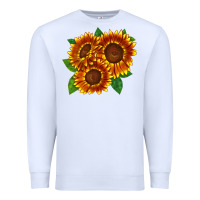 White tiger eyes sunflower Premium Sweatshirt - LillyAllenDesigns