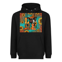 Black love autumn cow Heavyweight Hoodie - Jasminsmagicworld