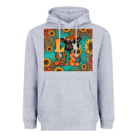 Heather Grey love autumn cow Heavyweight Hoodie - Jasminsmagicworld